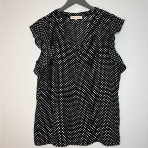 Philosophy Black and White Dotted Blouse